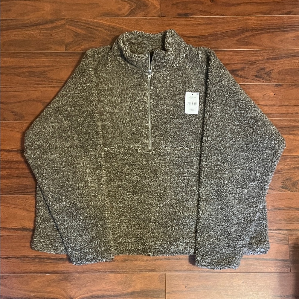 Cotton On Men's Charcoal Zip-Up Sweater